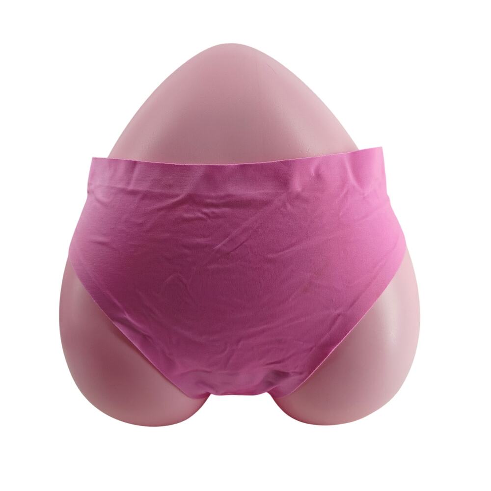 Victoria Secret Shiny Bubble Gum Pink Satin Smooth Thick Womens Thong Large